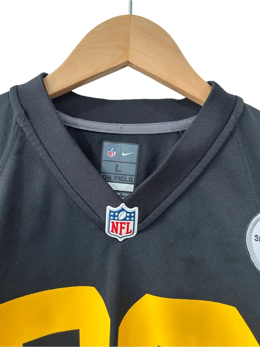 Pittsburgh Steelers TJ Watt Youth Jersey L black gold Nike football fan #90